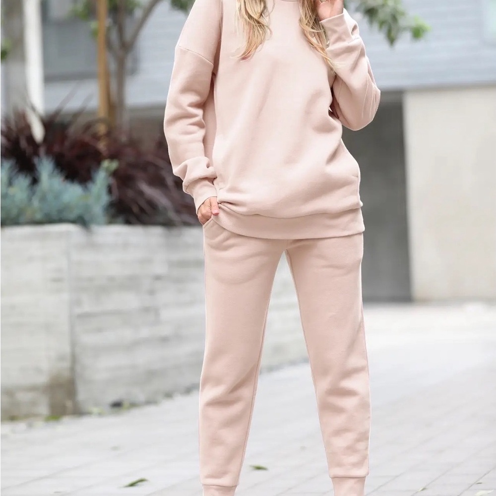 Cozy Blush Sweatshirt and Jogger Set